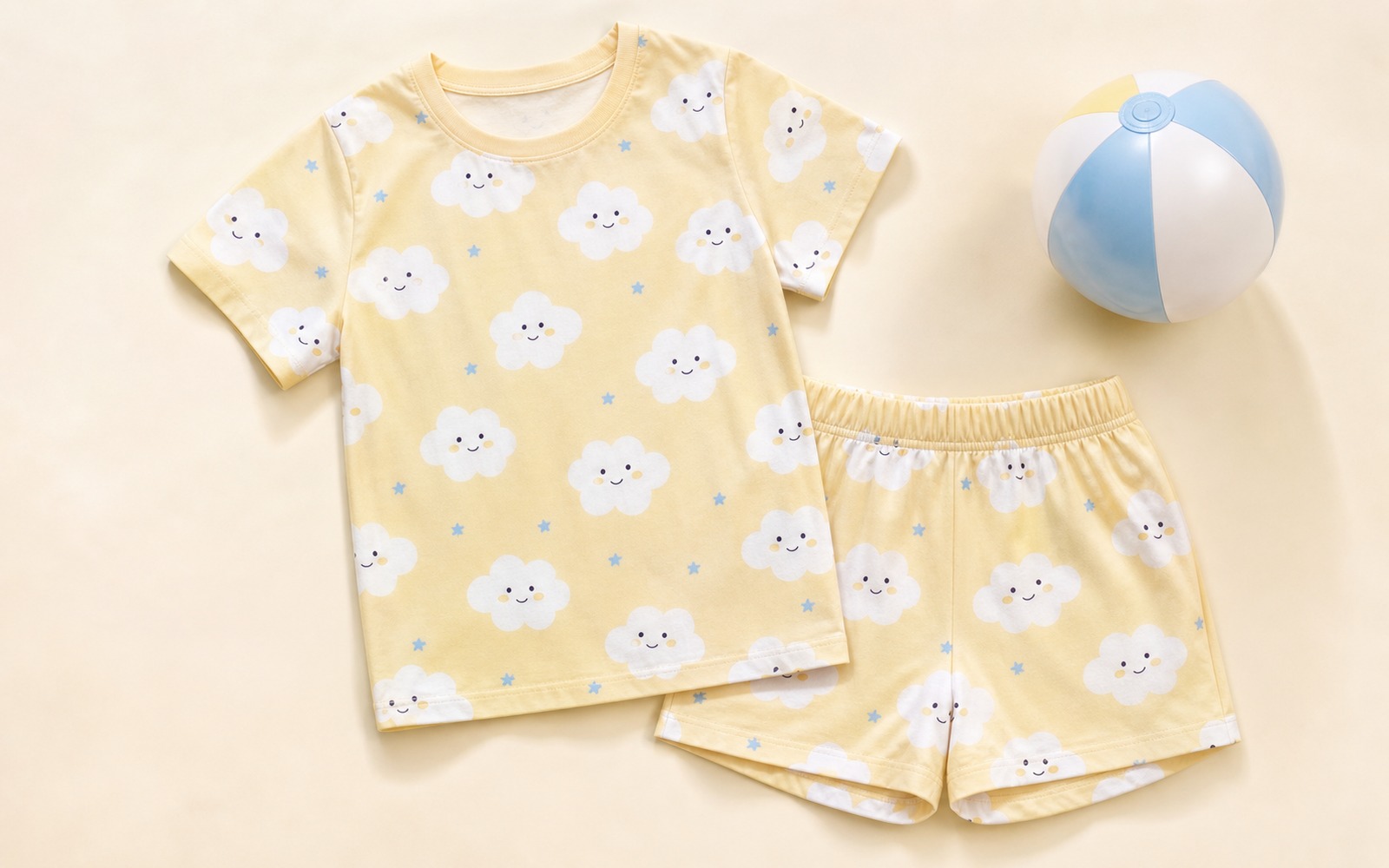 Kids' summer shorts pajama set