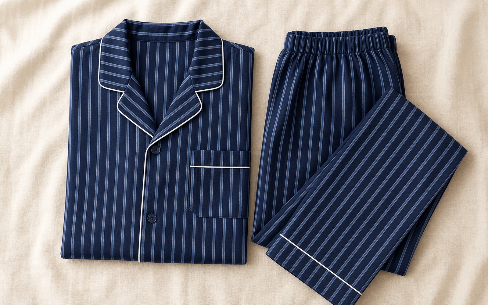 Men's classic striped pajama set